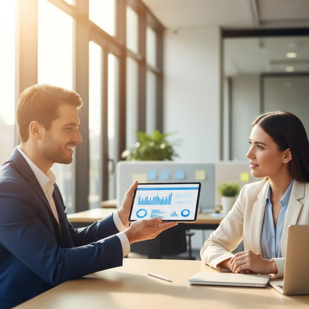 Business advisor consulting with a small business owner