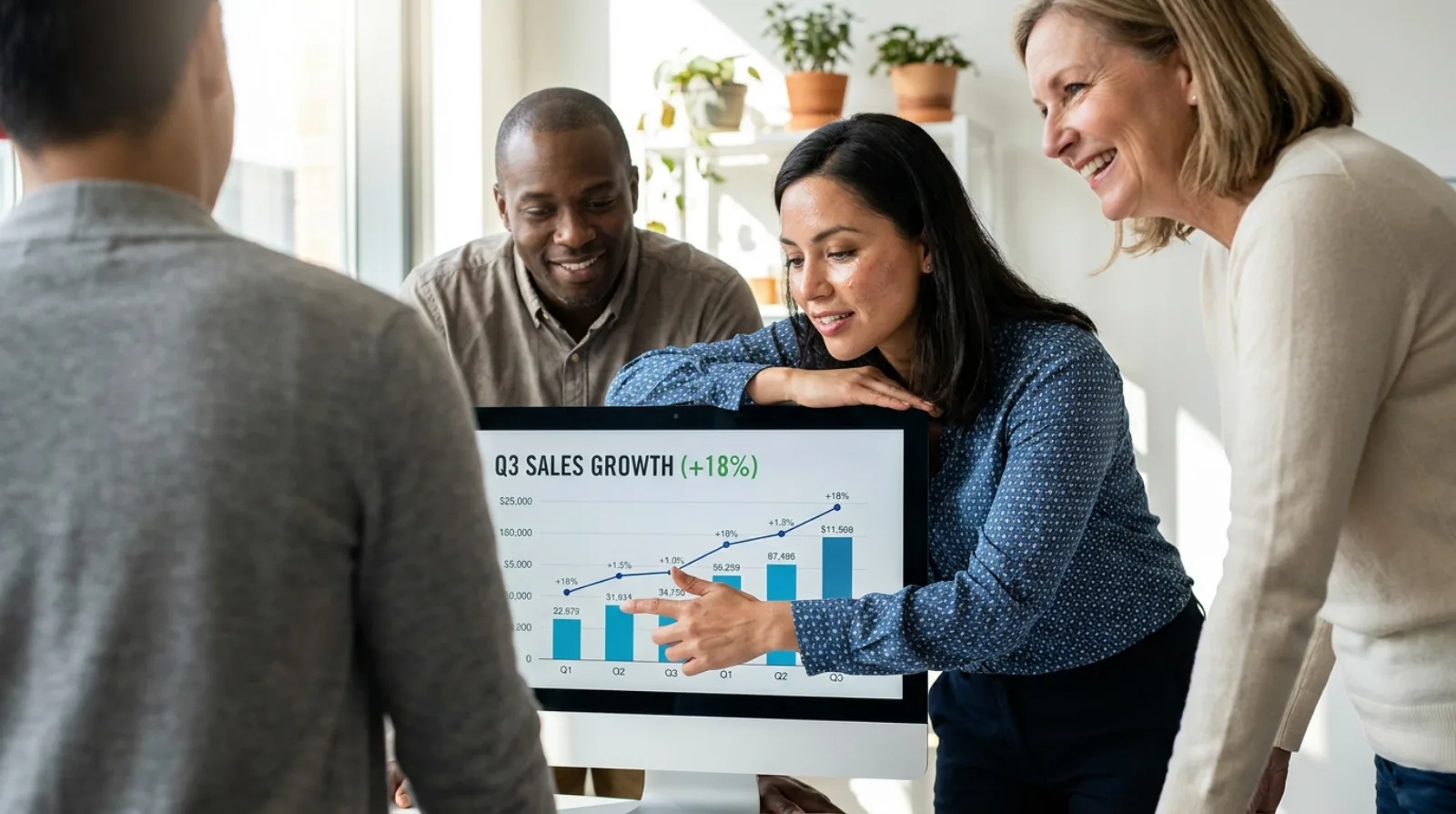 Small business owners reviewing resources on a clipboard